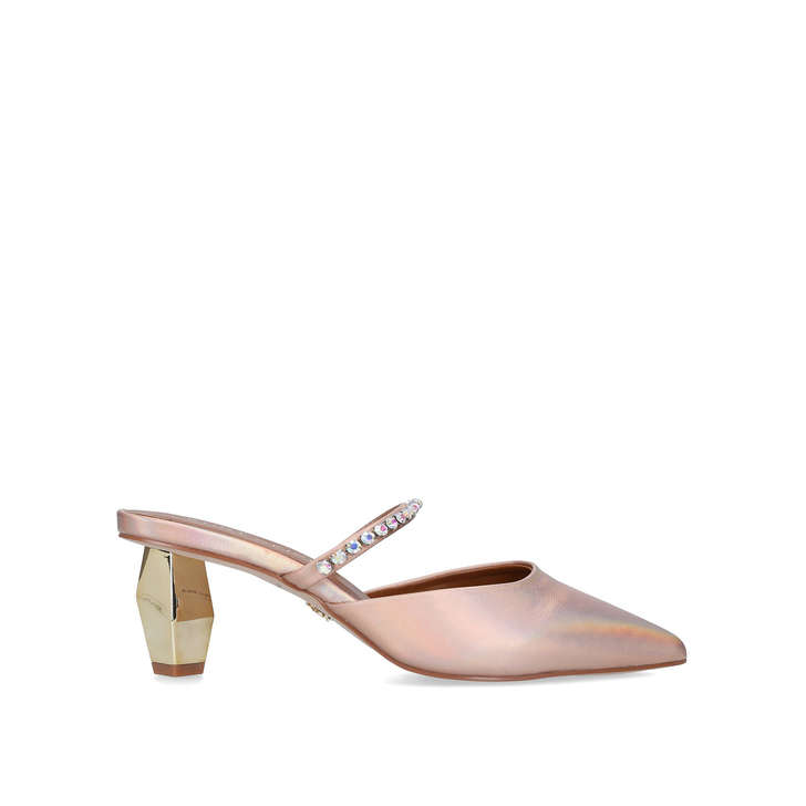 DANIA 55 Bronze Embellished Mules by 