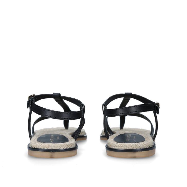 OVEE Black Flat Sandals by KURT GEIGER LONDON