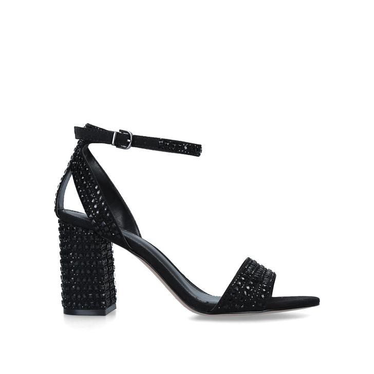 Kianni Black Embellished Block Heel 