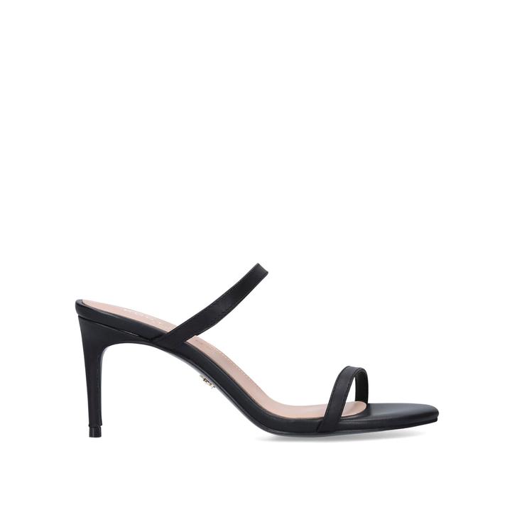 all black strappy sandals