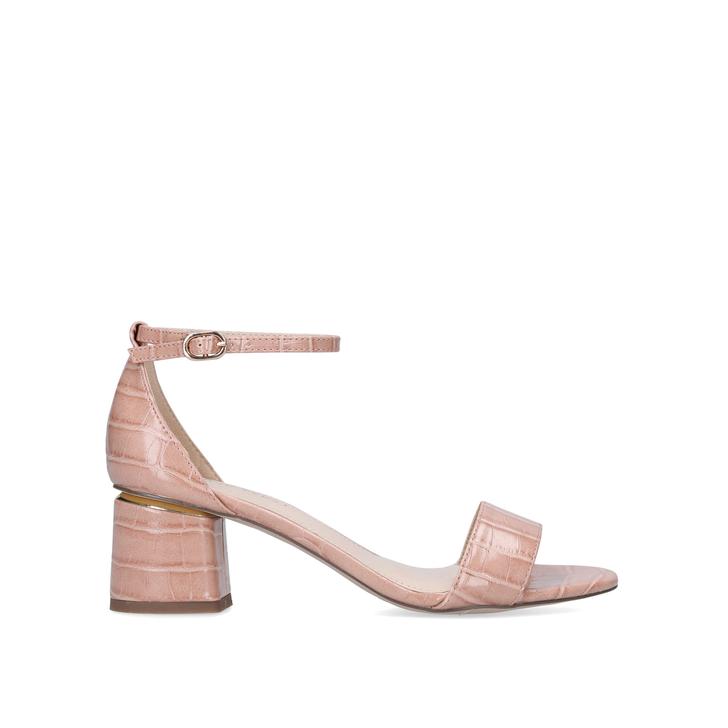 pale pink block heel shoes