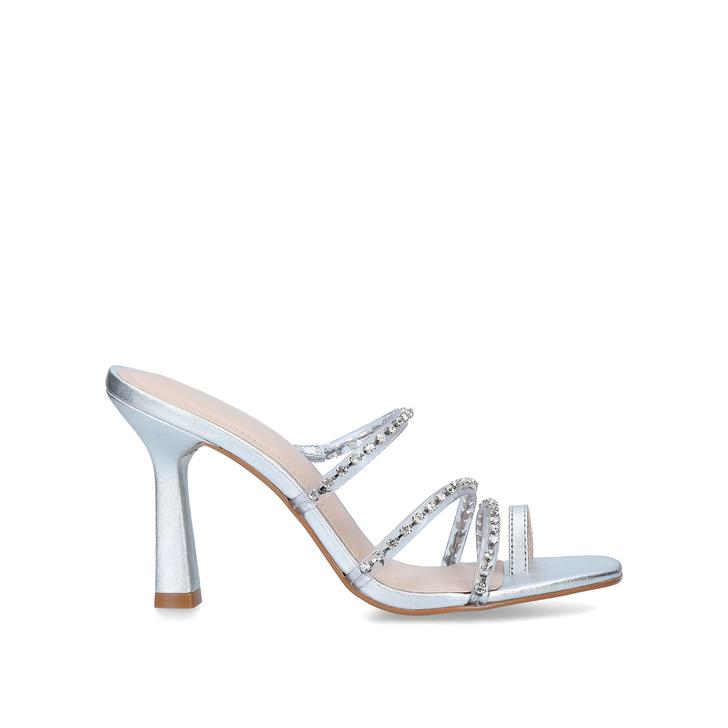 carvela silver heels
