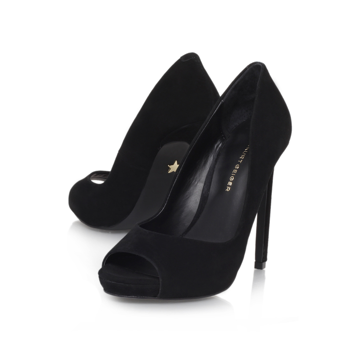 Eleri Black High Heel Court Shoes By KG 
