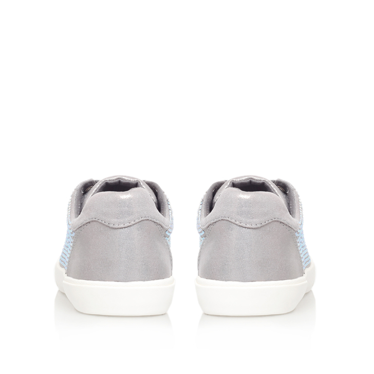 Lock Silver Flat Low Top Trainers By 