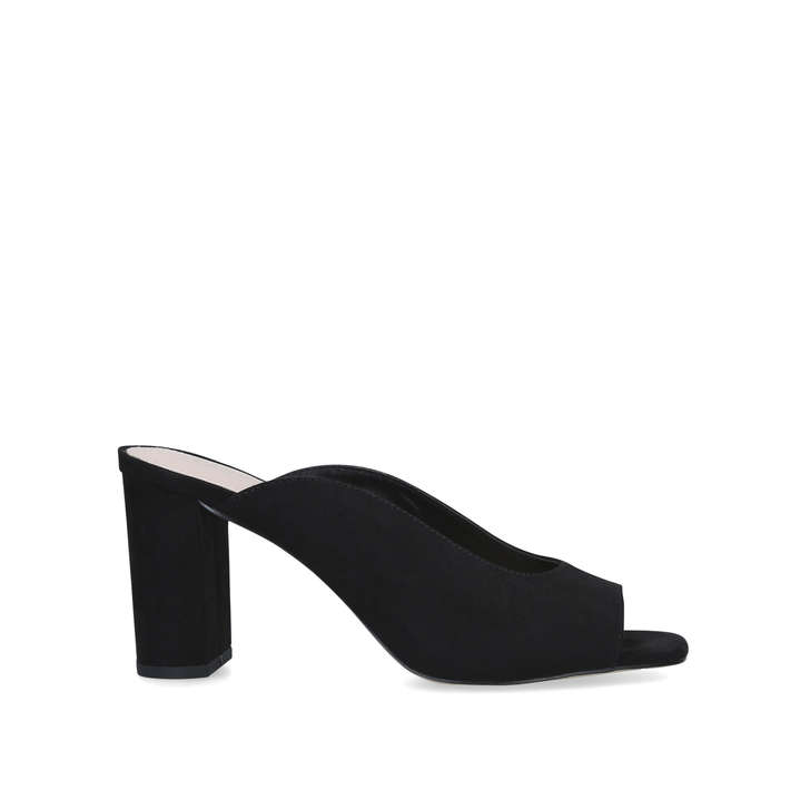 ladies block heel mules