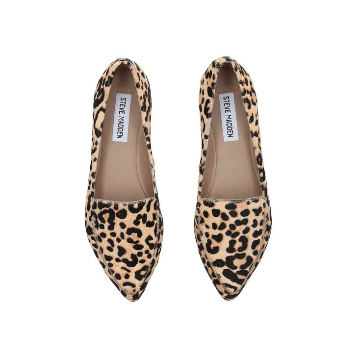 steve madden feather loafer leopard