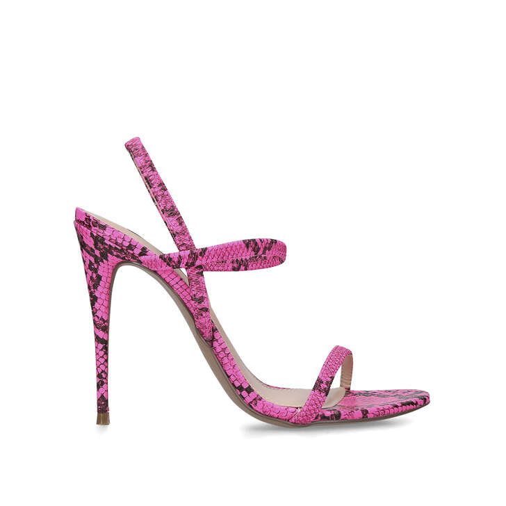 pink snake print heels