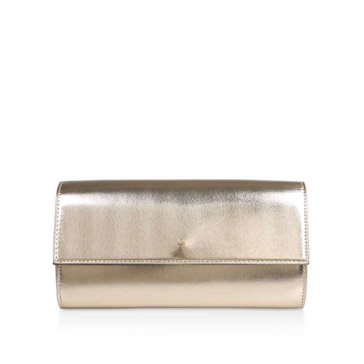 carvela gold clutch bag