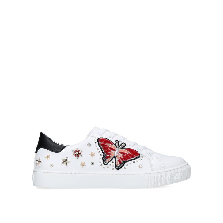 MARIPOSA White Embellished Trainers by 