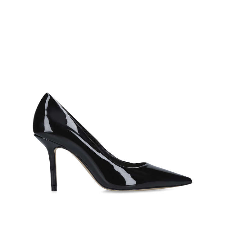 LAURIE Black Stiletto Heel Court Shoes 