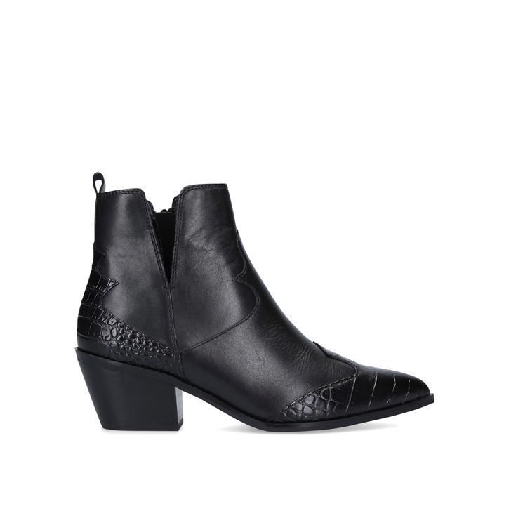 black western ankle boots