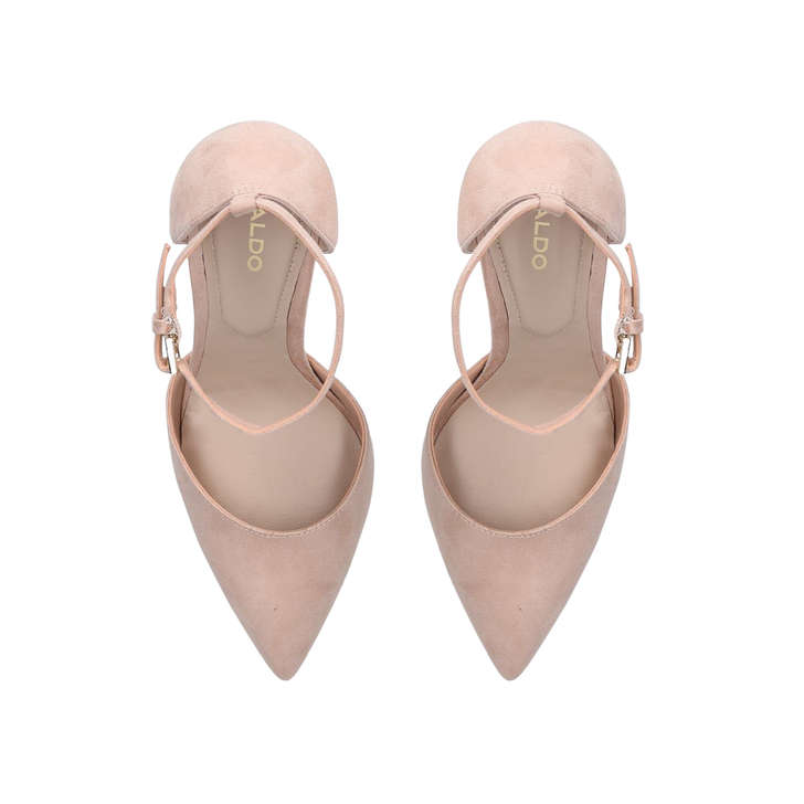 aldo nude block heel