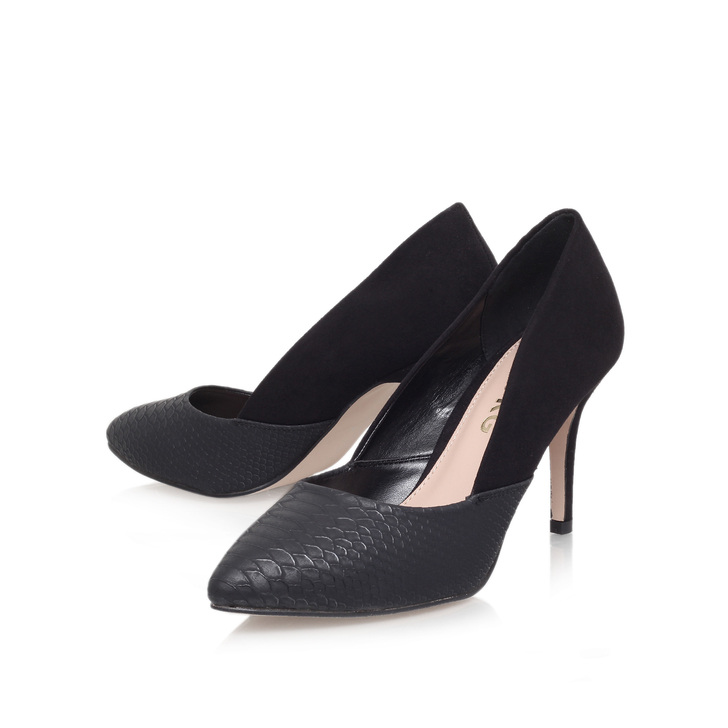 Savannah Black High Heel Court Shoes By Miss KG | Kurt Geiger