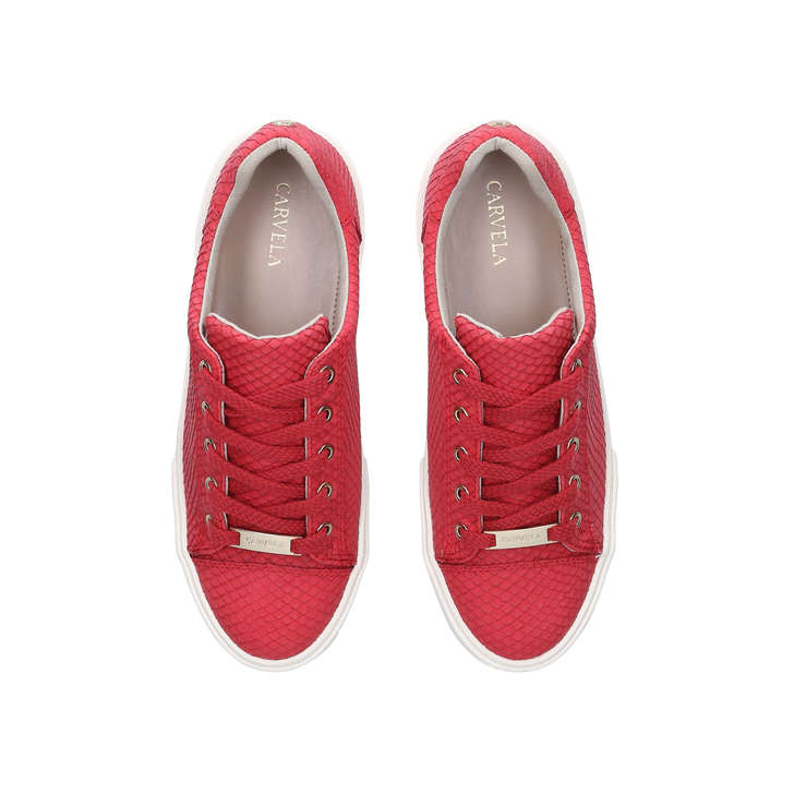 carvela red trainers