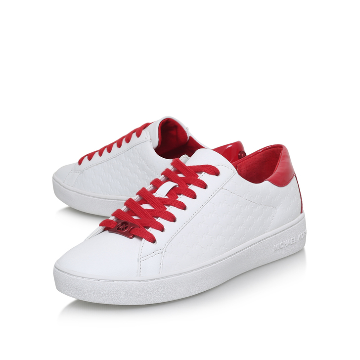 michael kors red and white sneakers 