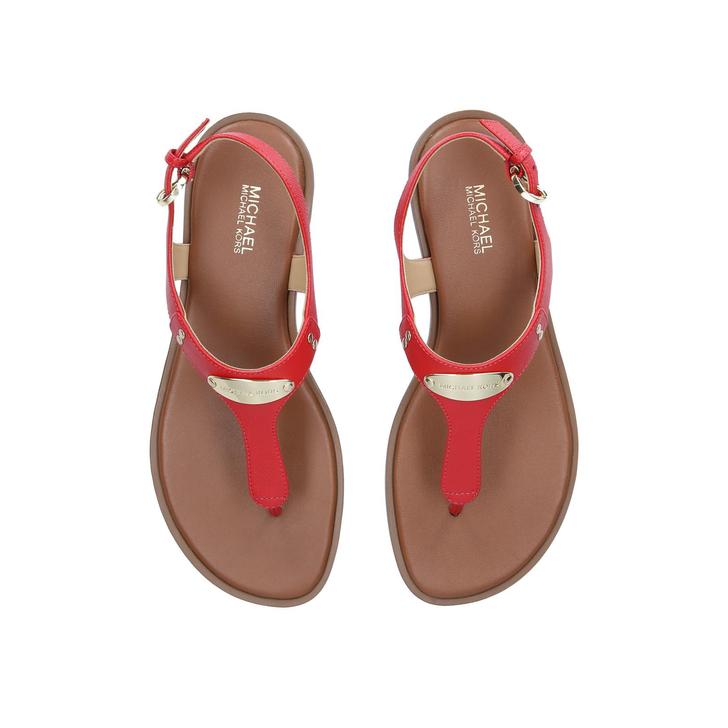 red mk sandals