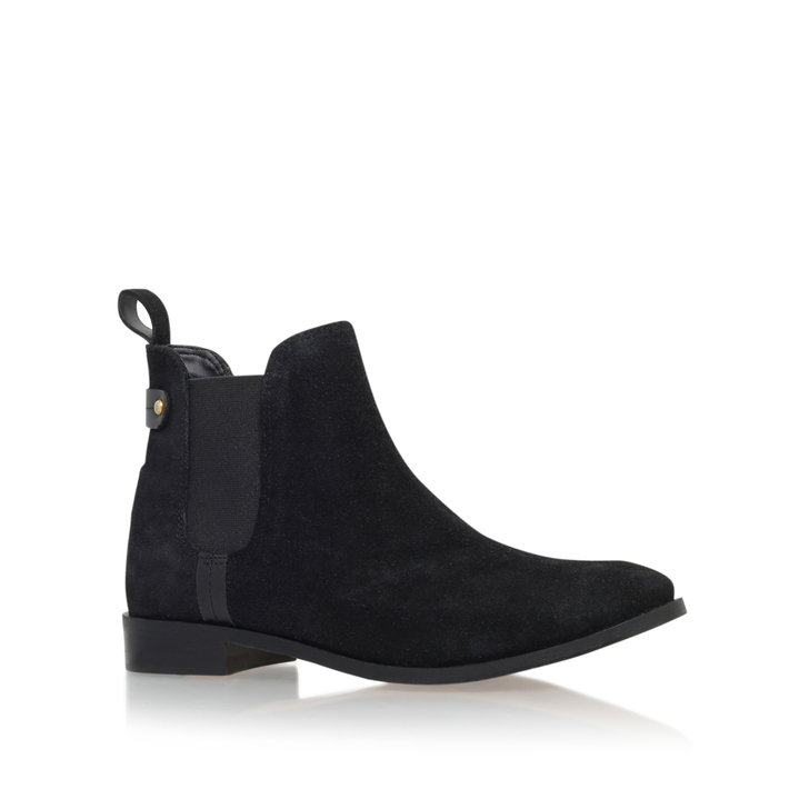 Turn Black Low Heel Ankle Boots By 