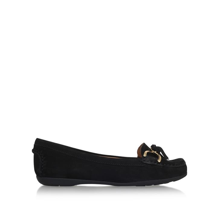 CALLY Black Flat Loafer Shoes by 