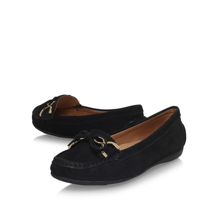 Cally Black Flat Loafer Shoes By 
