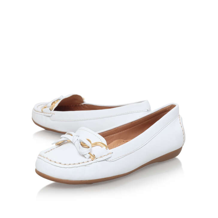 carvela white loafers