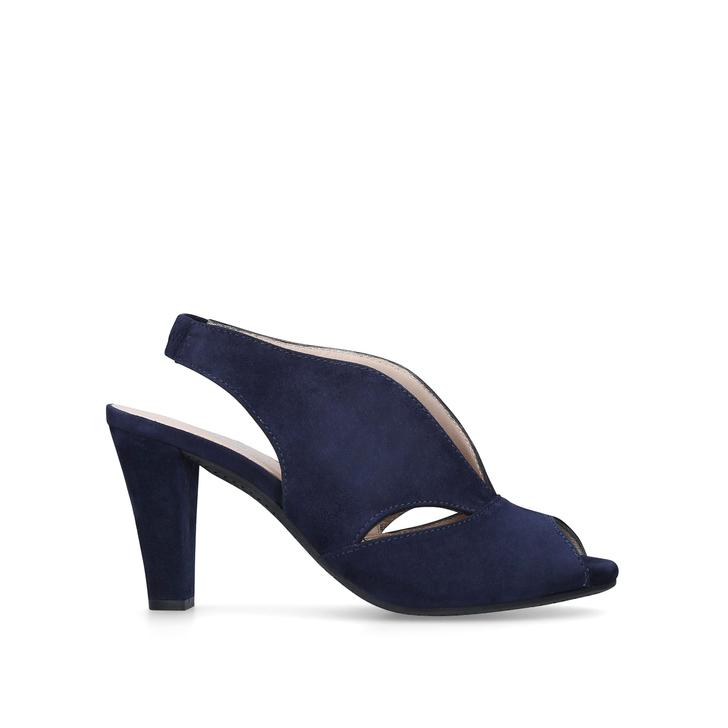 ARABELLA Navy Mid Heel Court Shoes by 
