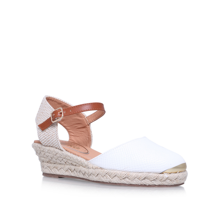 Lea White Wedge Sandals By Miss KG 