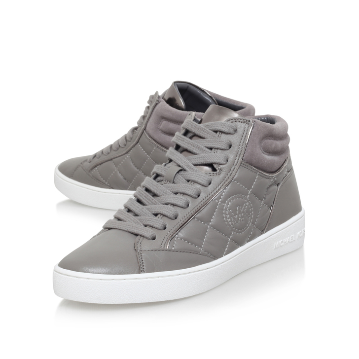 grey high top trainers