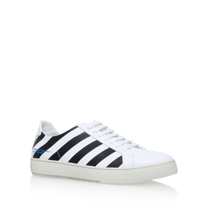 Stripe Sneaker White Flat Low Top 