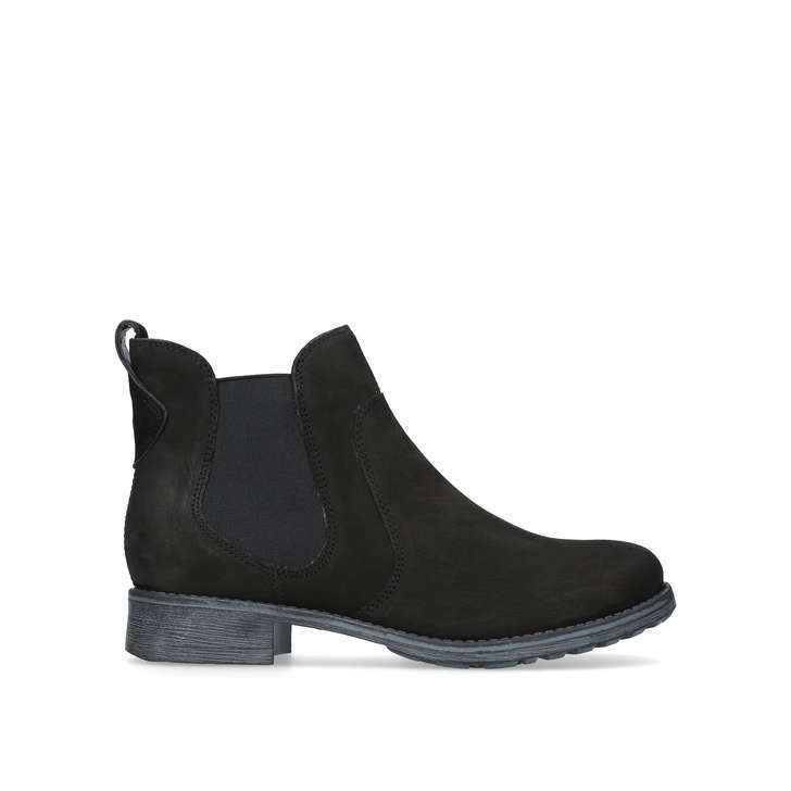 carvela solid slip on ankle boots