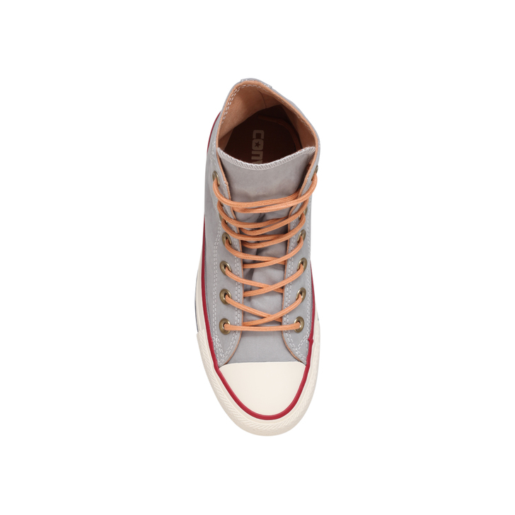 converse grey ct peached canvas hi flat lace up sneakers