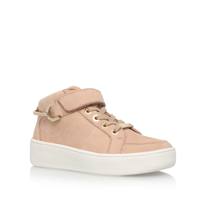 Linnet Camel Flat High Top Trainers By 