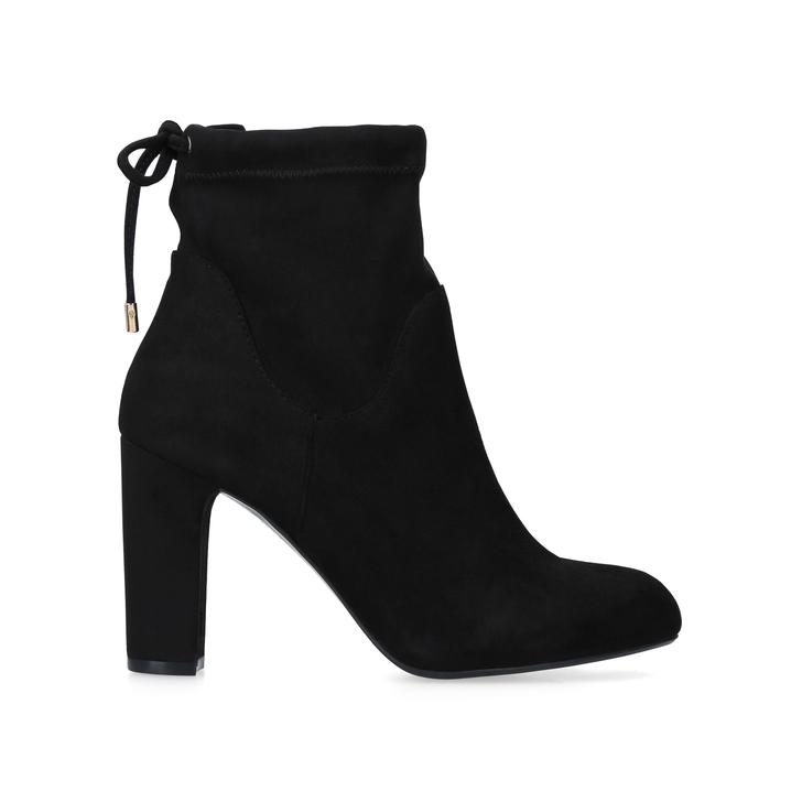 PACEY Black Block Heel Ankle Boots by 