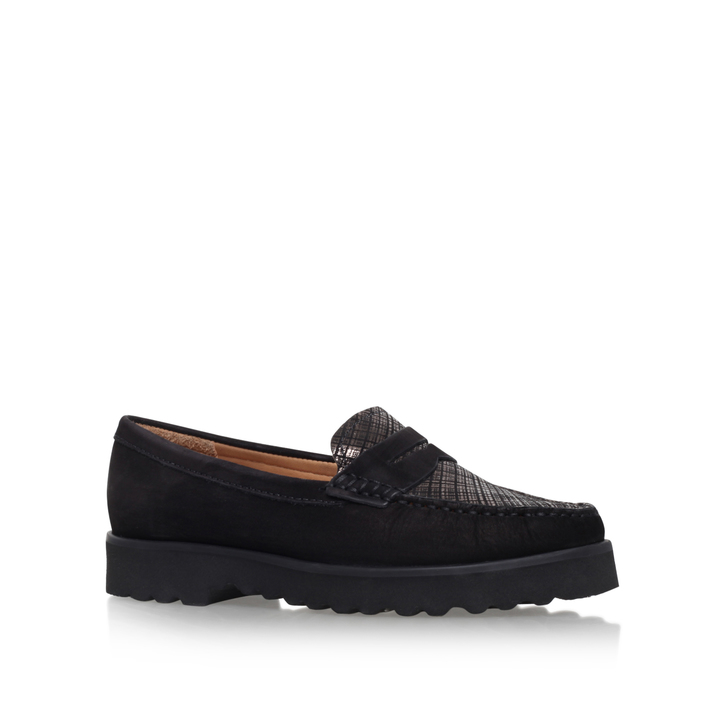 Cater Black Flat Loafer Shoes By Carvela Comfort | Kurt Geiger