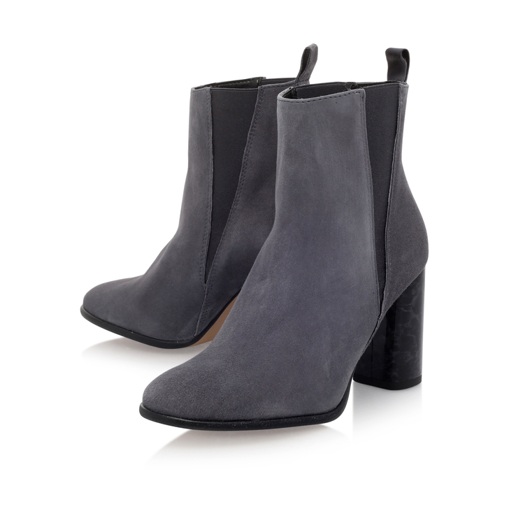 Spectre Grey Mid Heel Ankle Boots By 