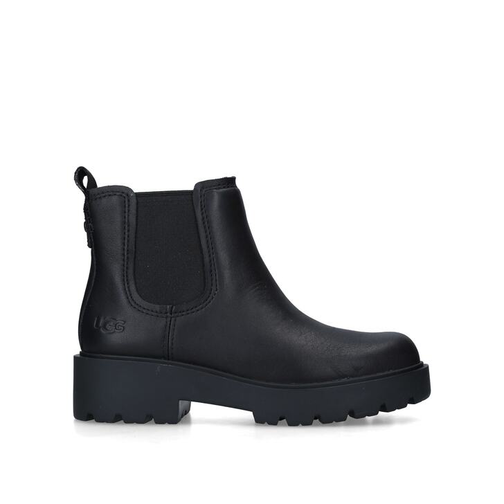 Black Leather Chelsea Boots by UGG 