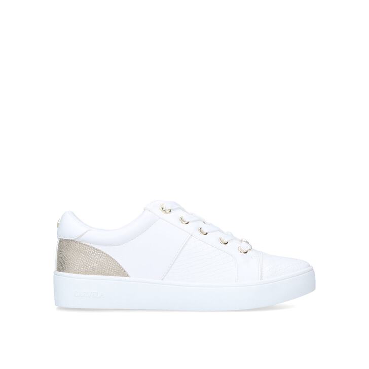 Jagger White Lace Up Sneakers By 