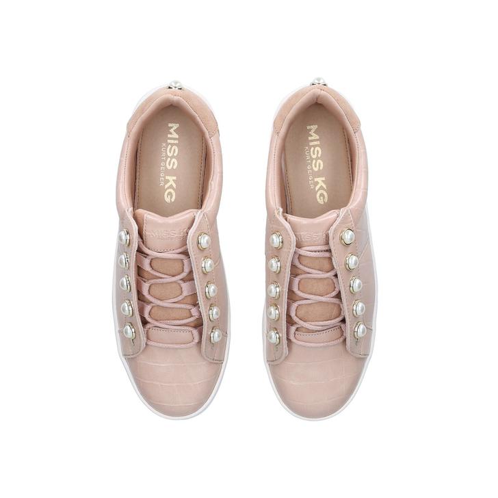 22春夏新作 Trainers Up Lace Pearl シューズ 靴 Kassie レースアップ スニーカー レディース Kg Miss ケージー ミス With Blush Pink In Detail Pearl レディース靴