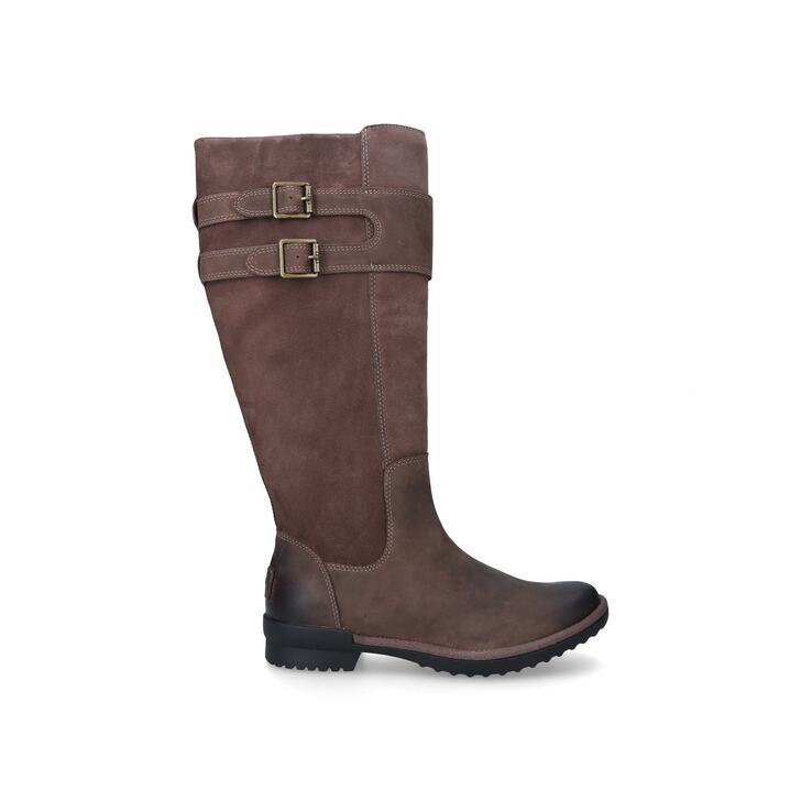 ugg brown leather knee high boots