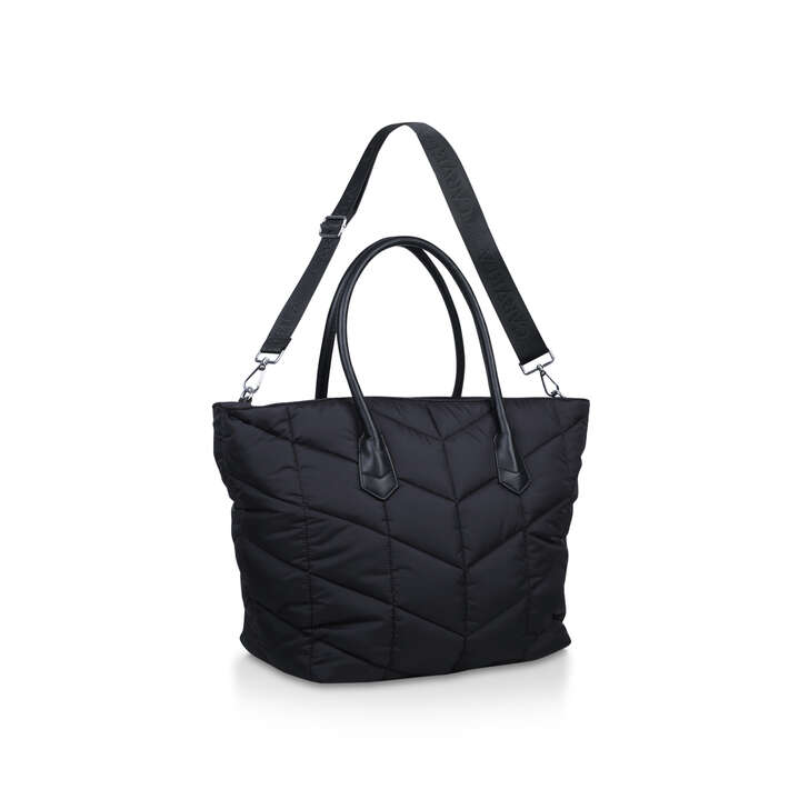 quilted nylon shoulder bag