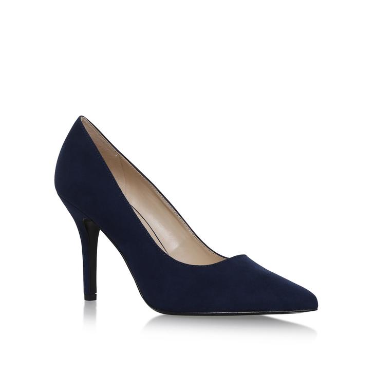 Flagship Navy Mid Heel Court Shoes By 