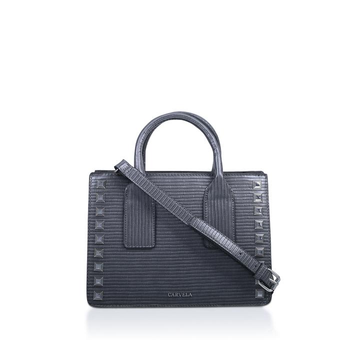 grey studded bag