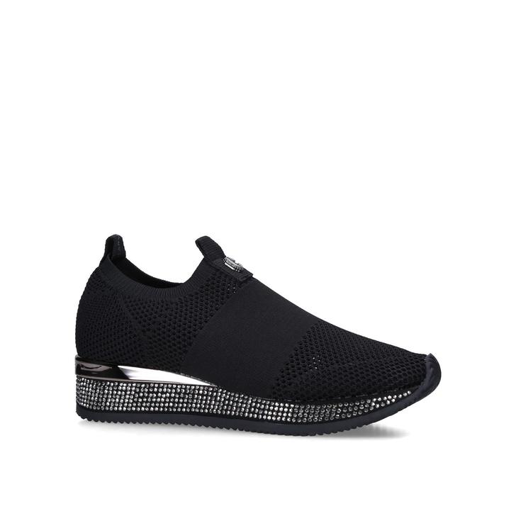 slip on knit trainers