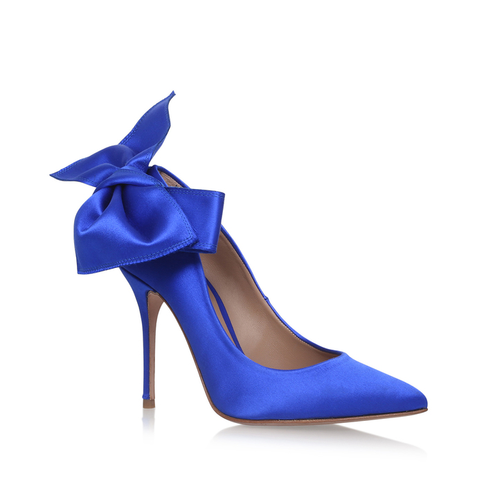 Evie Blue High Heel Court Shoes By Kurt 
